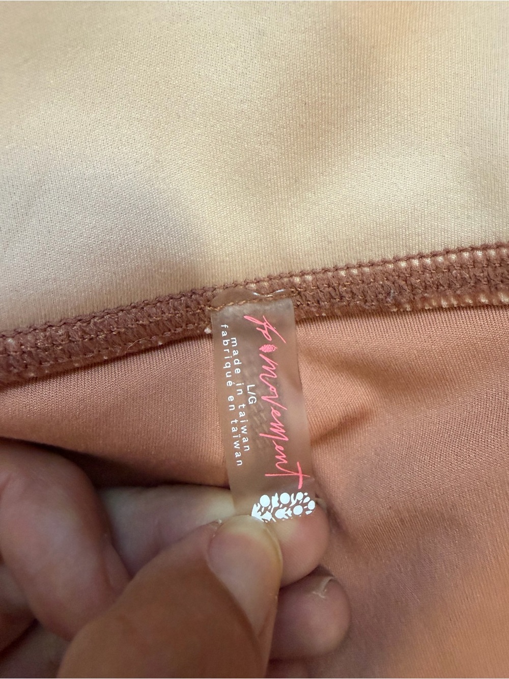 FP Movement Color Block Leggings Peach & Dusty Rose Large - Picture 8 of 10